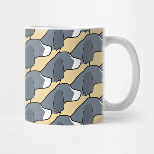 Springer spaniel pattern on yellow by Tillowin